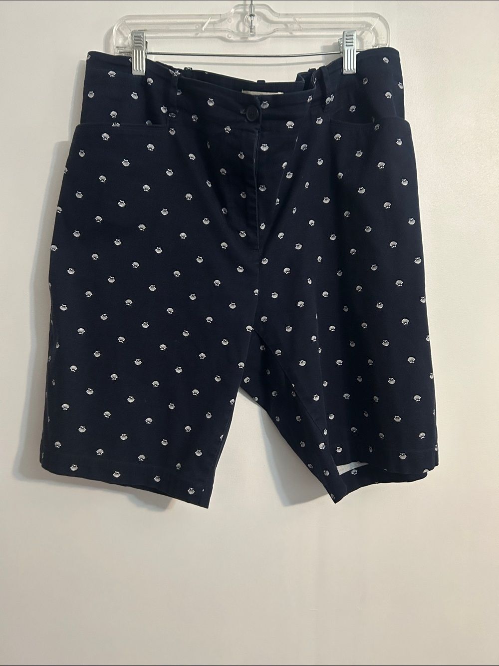 Talbots Navy Blue/White Patterned Women's Shorts